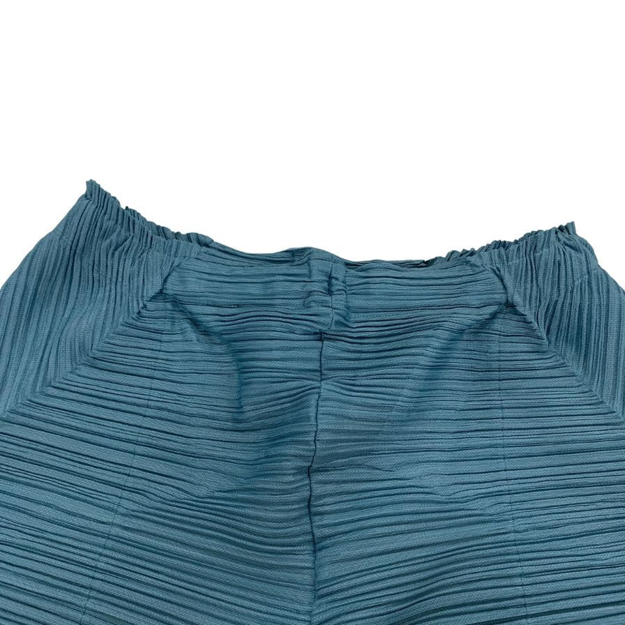 極美品◆プリーツプリーズ イッセイミヤケ プリーツパンツ レディース ブルー系 サイズ3 PLEATS PLEASE ISSEY MIYAKE 【AFB41】