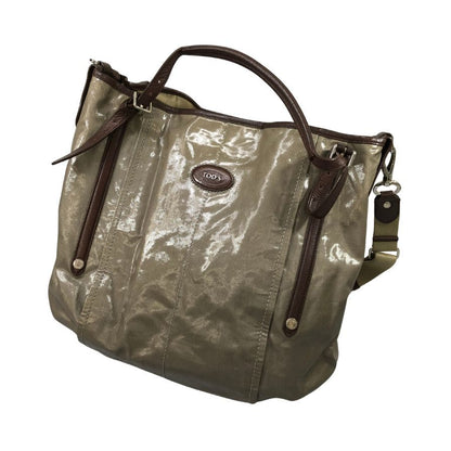 トッズ Gライン 2way ショルダーバッグ トートバッグ　グレー TODS【AFE8】