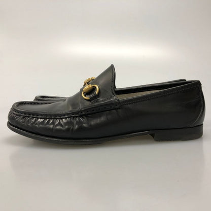 グッチ ホースビット ローファー ソール補正済 インソール貼り付け メンズ サイズ6.5 ブラック GUCCI 約25.5cm【AFC7】