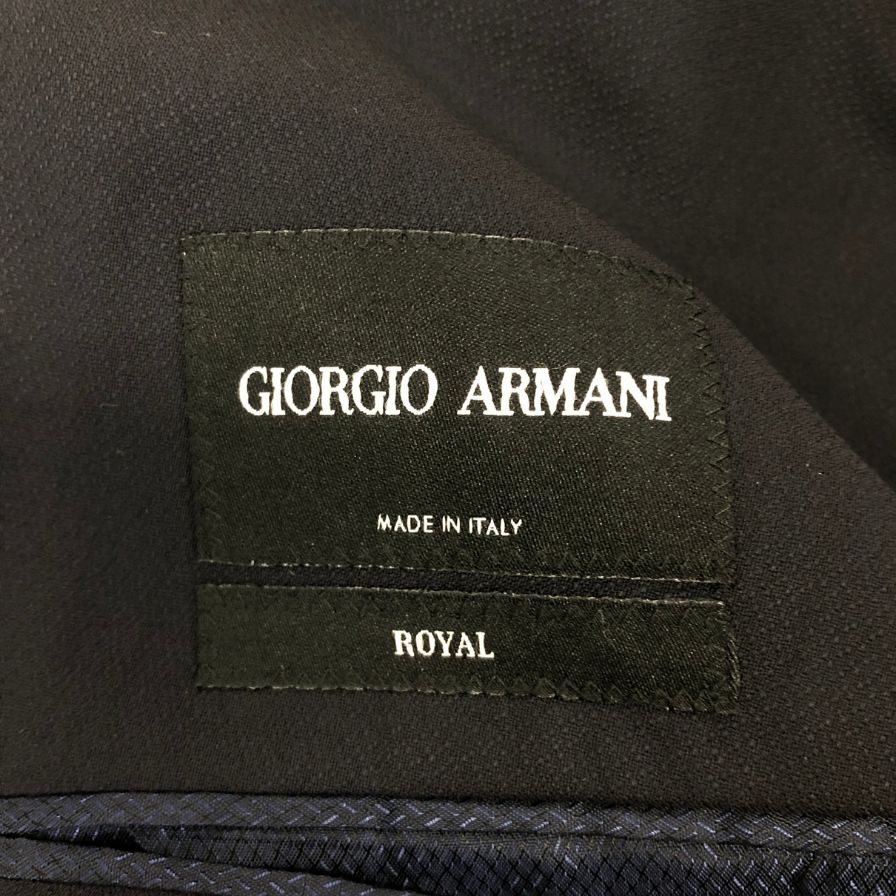 美品◆ジョルジオアルマーニ テーラードジャケット ダブルブレスト メンズ サイズ46R GIORGIO ARMANI 【AFB48】