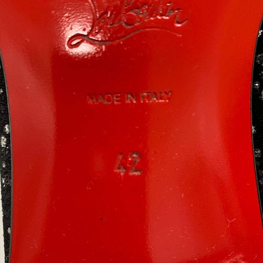 美品◇クリスチャン ルブタン ローファー COLONNAKI FLAT ベロア