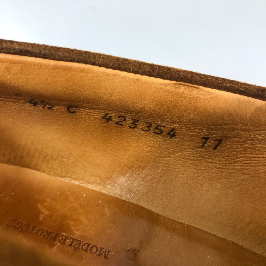 ジェイエム ウエストン ローファー スエード ライトブラウン系 サイズ4.5 メンズ J.M.WESTON 約24.5cm【AFC33】
