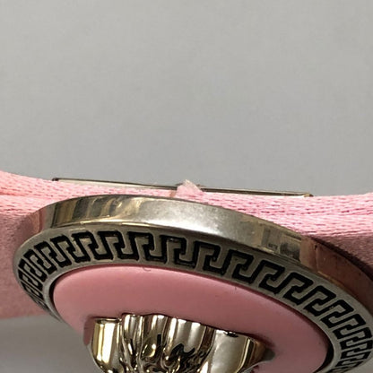 ヴェルサーチ バレッタ ピンク メデューサ シルバー金具 レディース VERSACE