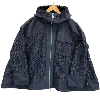 美品◆モンクレール ナイロンジャケット オブシディエンヌ レース ネイビー レディース サイズ1 MONCLER OBSIDIENNE 【AFA1】