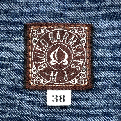 極美品◆ブルードガーメンツ 桃太郎ジーンズ ベスト メンズ 38 ネイビー BLUED GARMENTS 【AFB3】