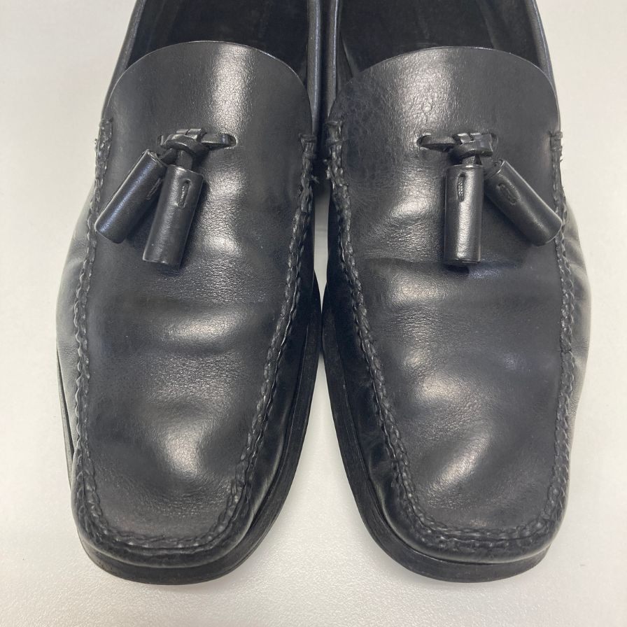 カーシュー タッセルローファー カーフ ブラック サイズ6.5 CAR SHOE 約25.5cm【AFC53】