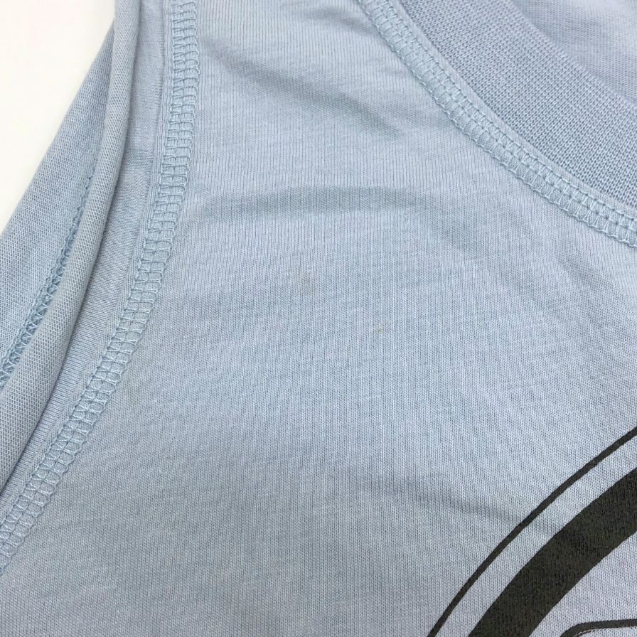 美品◆ドロシーシューマッハ ノースリーブカットソー プリント コットン タンクトップ ライトブルー レディース サイズ3 DOROTHEE SCHUMACHER 【AFB18】