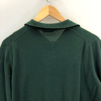 美品◆ザノーネ ニット 襟付き コットン メンズ  グリーン サイズ50 ZANONE 【AFB34】