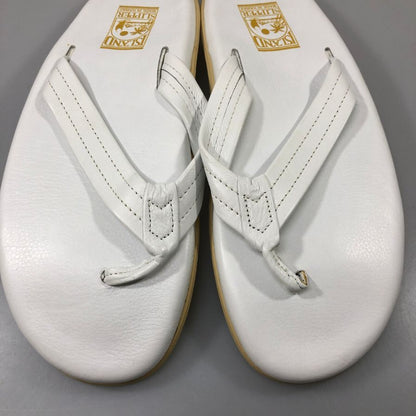 アイランドスリッパ ビーチサンダル レザー ホワイト メンズ サイズ13 ISLAND SLIPPER 約31+cm【AFC51】