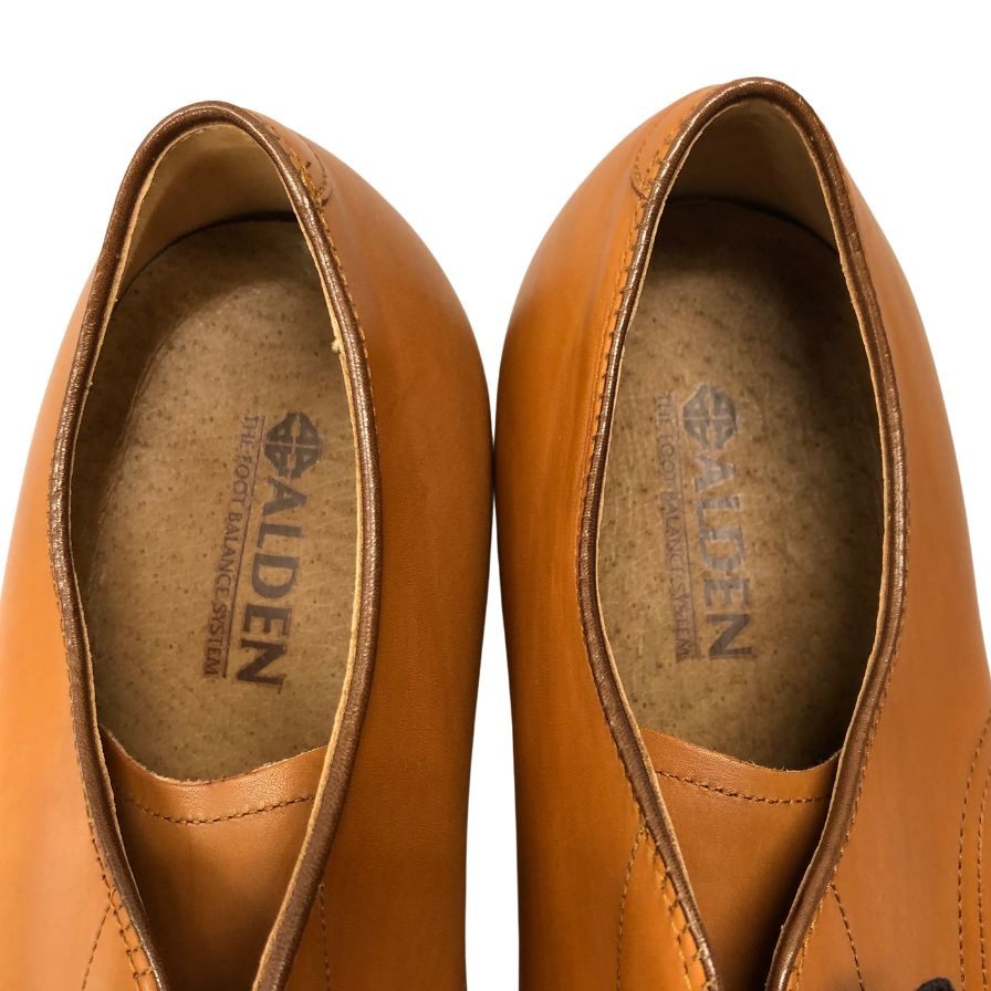 オールデン レザーシューズ 54421 カーフ ライトブラウン Vチップ サイズ10.5 ALDEN ビジネスシューズ 約28.5cm【LA】【中古】