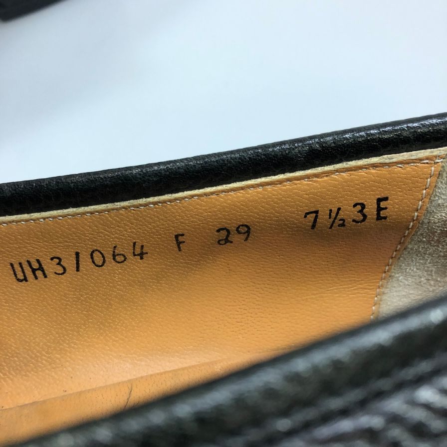 フェラガモ ビットローファー ガンチーニ シボレザー Uチップ メンズ ブラック サイズUK7.5 Salvatore Ferragamo 約25.5cm【AFC4】