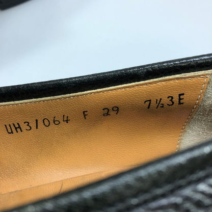 フェラガモ ビットローファー ガンチーニ シボレザー Uチップ メンズ ブラック サイズUK7.5 Salvatore Ferragamo 約25.5cm【AFC4】