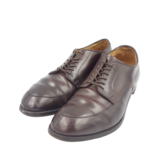 二手 ◆Alden UNITED ARROWS 定制皮鞋 5432 Cordovan V Chip 男士酒红色 US8.5D Alden UNITED ARROWS [LA] 