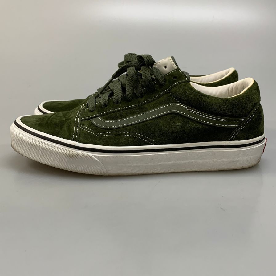 ヴァンズ バンズ スニーカー オールドスクール ピッグ スエード メンズ サイズ25cm グリーン VANS 約25.0cm【AFD7】