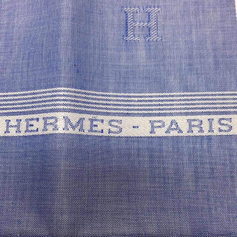 エルメス ハンカチ コットン100% ブルー系 レディース HERMES