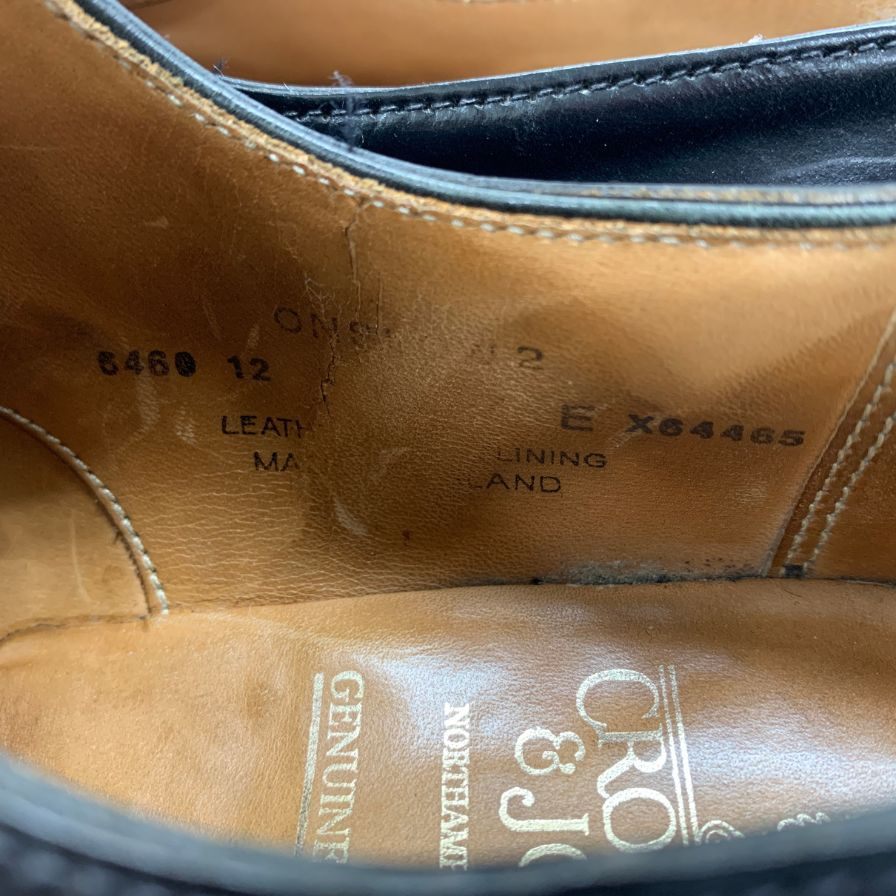 クロケット&ジョーンズ オンスロー2 Uチップ コードバン ブラック サイズ7 メンズ CROCKETT&JONES ビジネスシューズ 約25.5cm【LA】【中古】