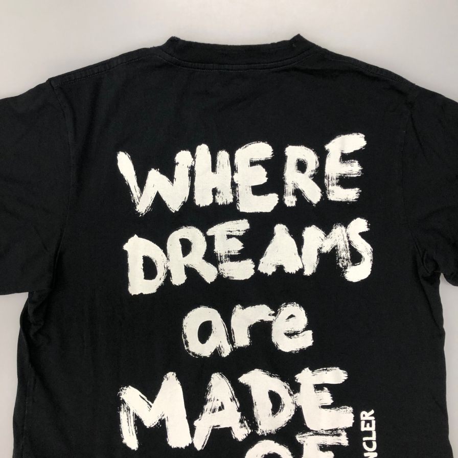 中古◆モンクレール アリシアキーズ Tシャツ バックプリント ユニセックス サイズ2 ブラック Moncler×Alicia Keys 【AFB8】