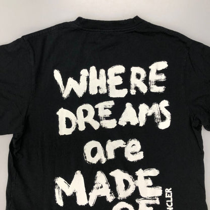 中古◆モンクレール アリシアキーズ Tシャツ バックプリント ユニセックス サイズ2 ブラック Moncler×Alicia Keys 【AFB8】