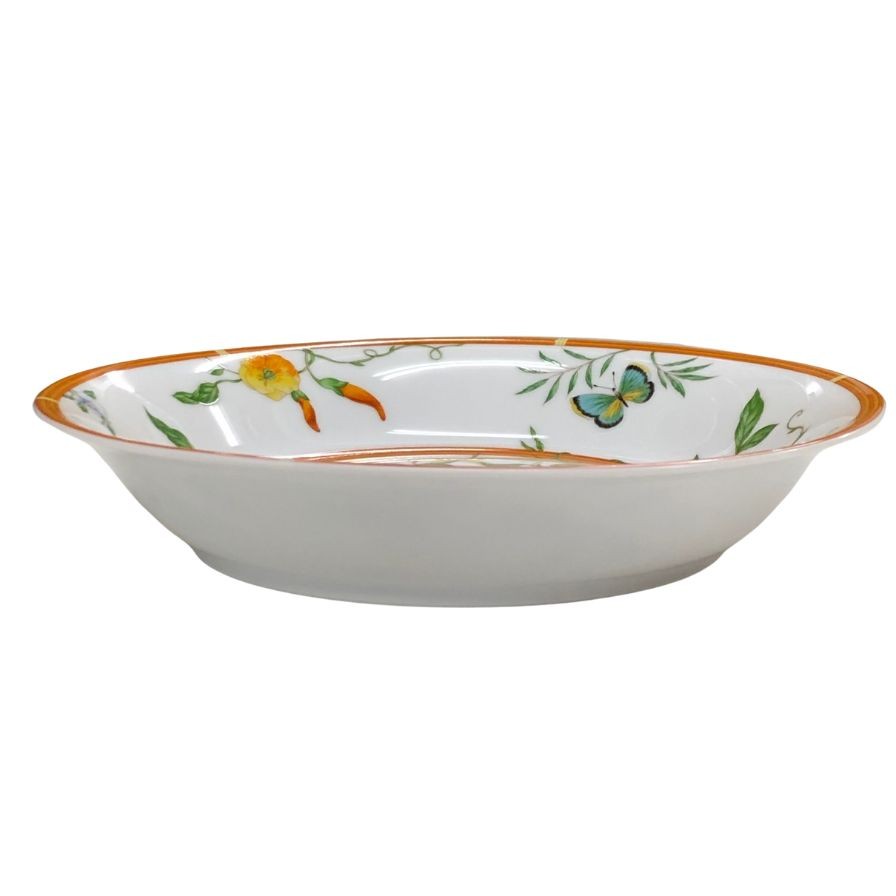 エルメス シエスタ ディーププレート 花柄 総柄 約19.5㎝ HERMES【AFI28】【中古】