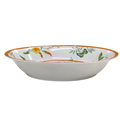 エルメス シエスタ ディーププレート 花柄 総柄 約19.5㎝ HERMES【AFI28】【中古】