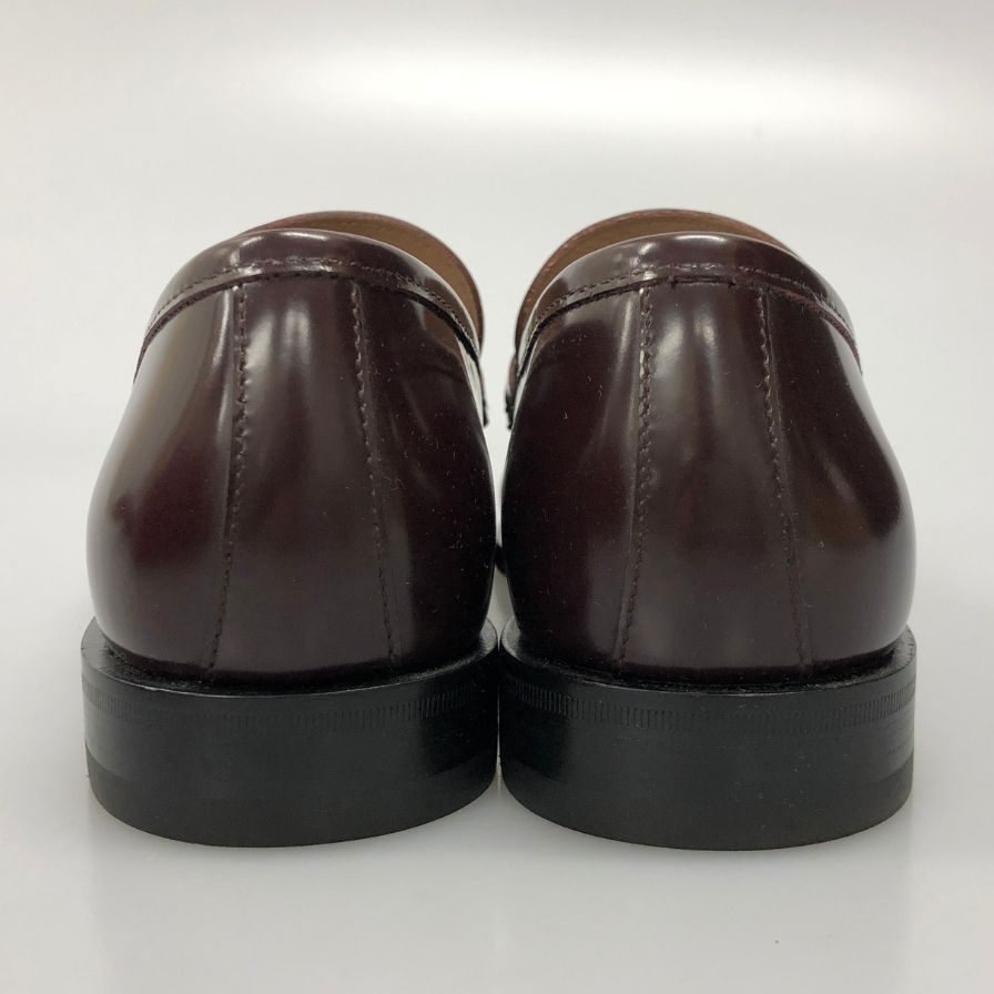 フェラガモ ビットローファー ゴールド メンズ ブラウン サイズ6EE Ferragamo 約24.5cm【AFD3】