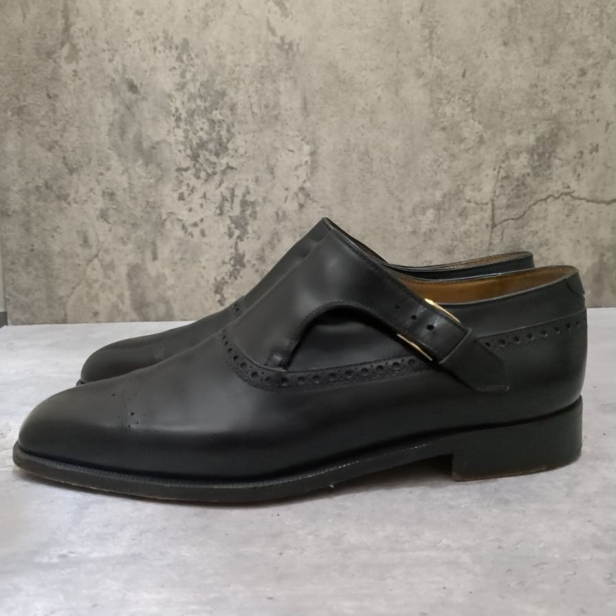ベルルッティ レザーシューズ シングルモンク 902 ブラック メンズ サイズUK7 Berluti ビジネスシューズ 約25.5cm【LA】【中古】
