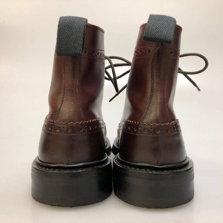 トリッカーズ カントリーブーツ モールトン ウイングチップ 913439 M2508 ブラウン UK8.5 Tricker’ｓ ブーツ 約27.0cm【LA】【中古】