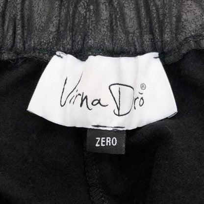ヴィルナドロォ パンツ 総柄 コットン ジョガー ボトム ウエスト ゴム イージー ブラック レディース サイズZERO Virna Dro 【AFB46】