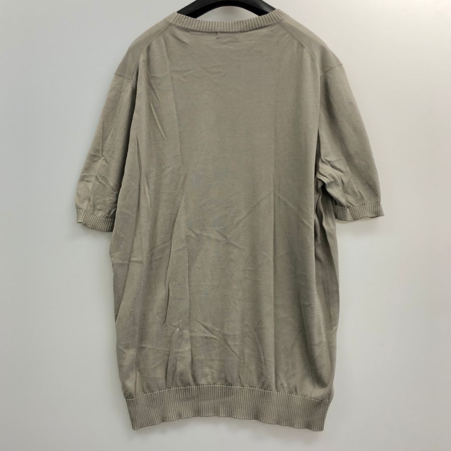 美品◆マーロ コットン 半袖 ニット トップス イタリア製 メンズ ザイズ52 グレー系 malo 【AFB46】