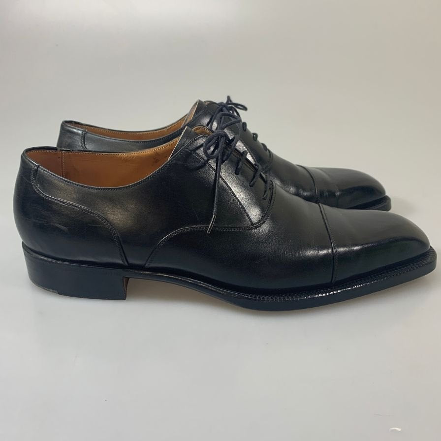 ヴァーシュ レザーシューズ ストレートチップ ハンガリー製 カーフ ブラック サイズ41E VASS ビジネスシューズ 約25.5cm【LA】【中古】