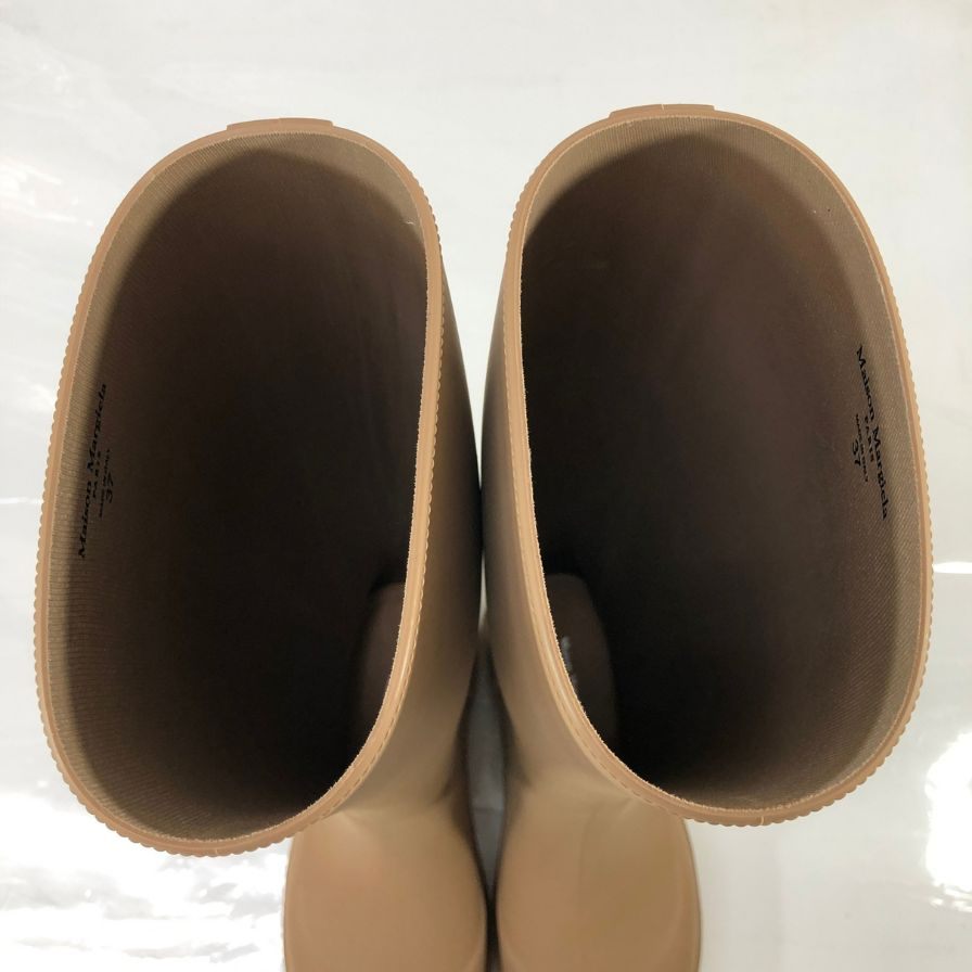 メゾンマルジェラ 足袋レインブーツ ベージュ レディース サイズ36 S58WW0159 MAISON MARGIELA TABI RAIN BOOT 約23.0cm【AFE13】