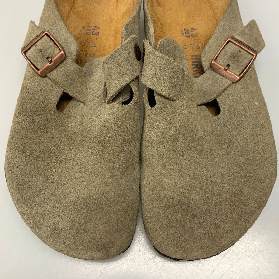 ビルケンシュトック サンダル ボストン スエード ベージュ メンズ サイズ43 BIRKENSTOCK 約28.0cm【AFC30】