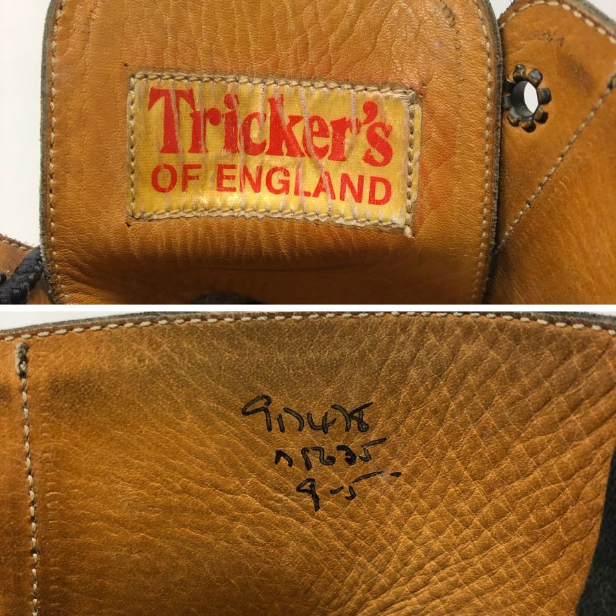 トリッカーズ バーフォード ブラックカーフ ブーツ サイズUK9 旧タグ M5635D Tricker's BURFORD 約27.5cm【AFD5】