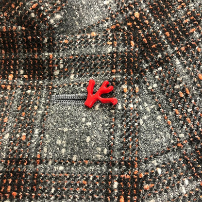 新品同様◆イザイア 2Bテイラード ツイード ジャケット グレー メンズ サイズ 50  ISAIA JAPAN 【AFB26】