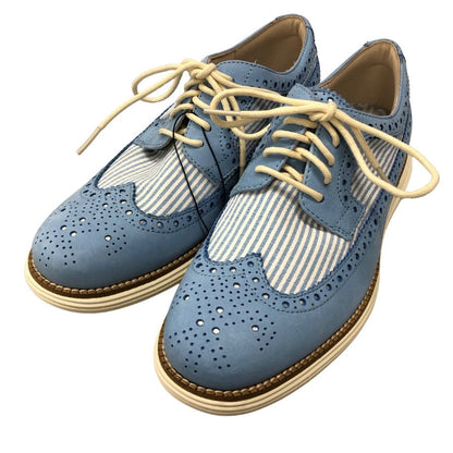 コールハーン レザーシューズ C38485 オリジナルグランドリマスタードロングウィングオックスフォード サイズ7 ブルー系 メンズ COLE HAAN 約25.5cm【AFC2】