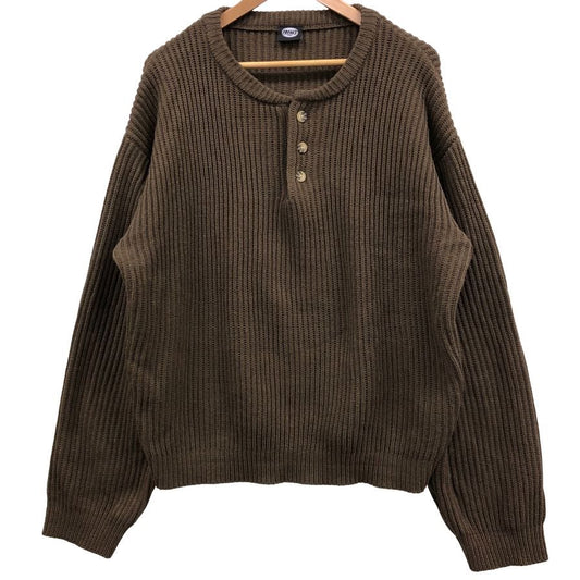 中古◆フリークスストア セーター アクリルニット 24AW ボタン メンズ ブラウン サイズL FREAK'S STORE 【AFB47】