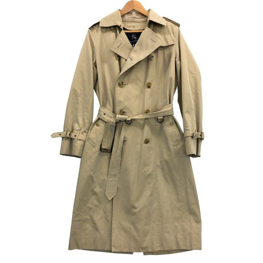 中古◆バーバリー ロンドン トレンチコート コットン ロング丈 ノバチェック FD247-433-40 ベルト ベージュ レディース サイズ9 BURBERRY LONDON 【AFA16】