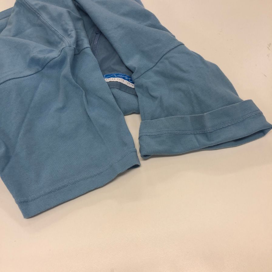 中古◆ヘリーハンセン 半袖Tシャツ 胸ジップポケット ブルー メンズ サイズM HELLY HANSEN 【AFB26】