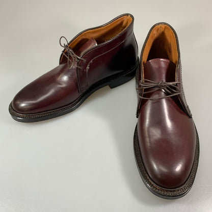 オールデン 1339 チャッカブーツ シェルコードバン バーガンディ メンズ サイズ US7.5E バリーラスト ALDEN ブーツ 約25.5cm【LA】【中古】