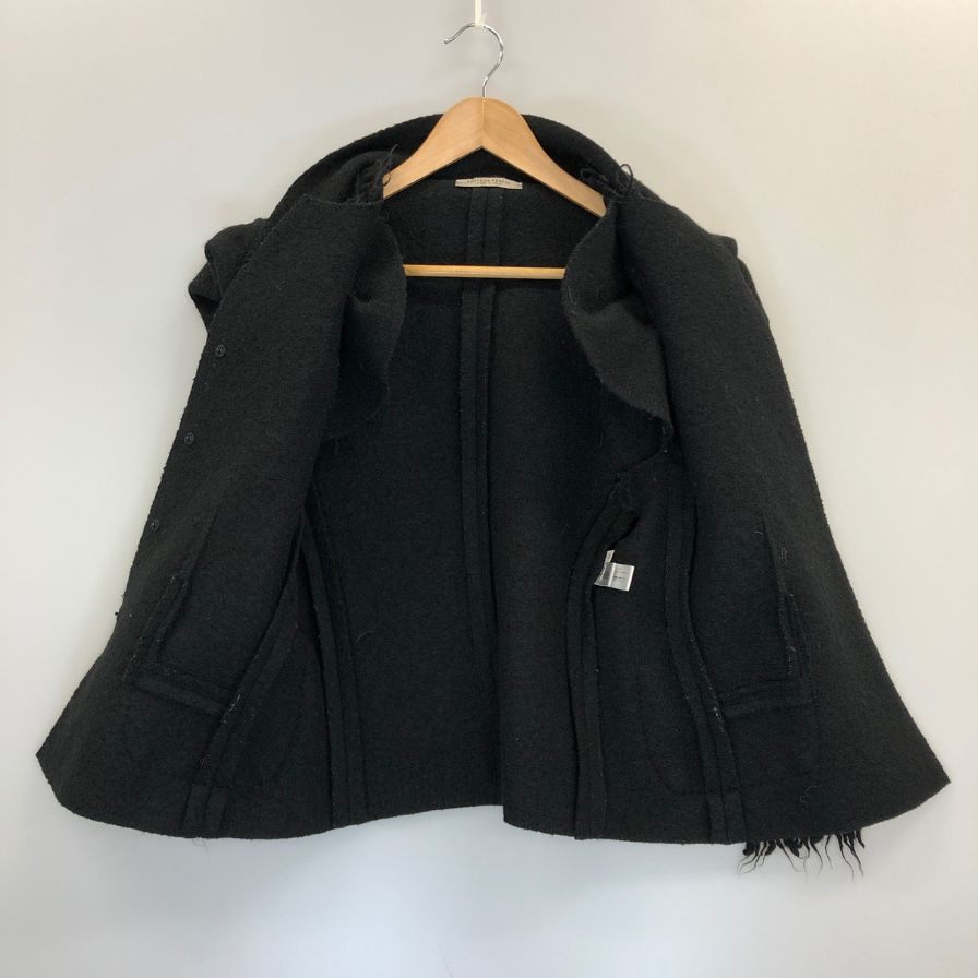 美品◆ボッテガヴェネタ ベスト フリンジ ウール 刺繍 ブラック レディース サイズ44 BOTTEGA VENETA 【AFB28】