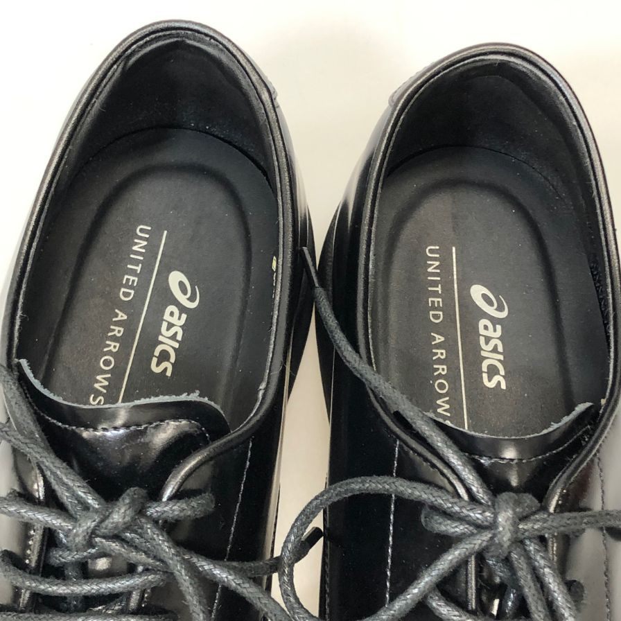 アシックス ユナイテッド アローズ別注 レザーシューズ ゴアテックス プレーントゥ ブラック メンズサイズ25.5cm Asics UNITED ARROWS 約25.5cm【AFC47】