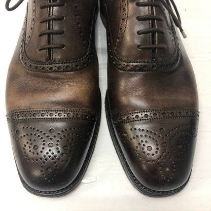 ジョセフチーニー セミブローグ ウィルフレッド カーフ ブラウン サイズUK7F JOSEPH CHEANEY 約25.5cm【AFD1】