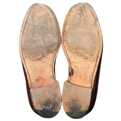 クロケット&ジョーンズ レザーシューズ ボストン バーガンディ サイズUK6E   Crockett&Jones ローファー 約24.5cm【LA】【中古】