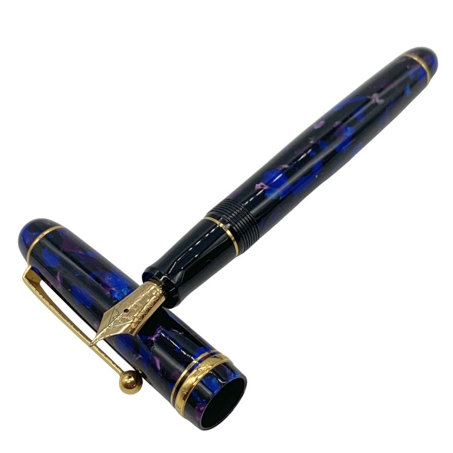 パイロット 万年筆 カスタム マーブル ペン先14K ブルー ゴールド PILOT CUSTOM LE【AFI8】