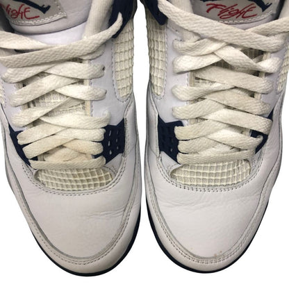 ナイキ スニーカー エアジョーダン 4 レトロ 27cm ホワイト系 DH6927-140 NIKE AIR JORDAN4 RETRO Midnight Navy 約27.0cm【AFD17】