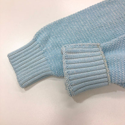美品◆クルチアーニ クルーネックニット ブルー メンズ サイズ48 cruciani 【AFB21】
