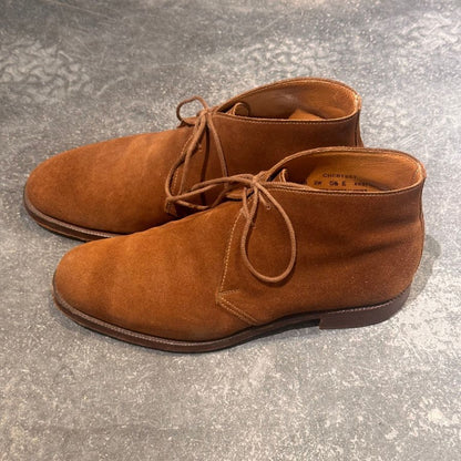クロケット&ジョーンズ チャッカブーツ チャートシー スエード ブラウン メンズ サイズUK5.5E 224ラスト CROCKETT&JONES ブーツ 約24.0cm【LA】【中古】