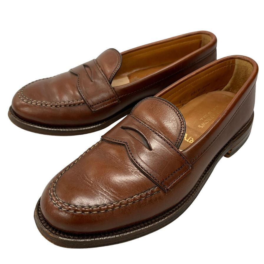 オールデン ユナイテッドアローズ コインローファー レザー 別注 ブラウン メンズ サイズ6 Alden UNITED ARROWS ローファー 約24.0cm【LA】【中古】