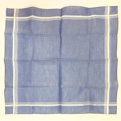 エルメス ハンカチ コットン100% ブルー系 レディース HERMES