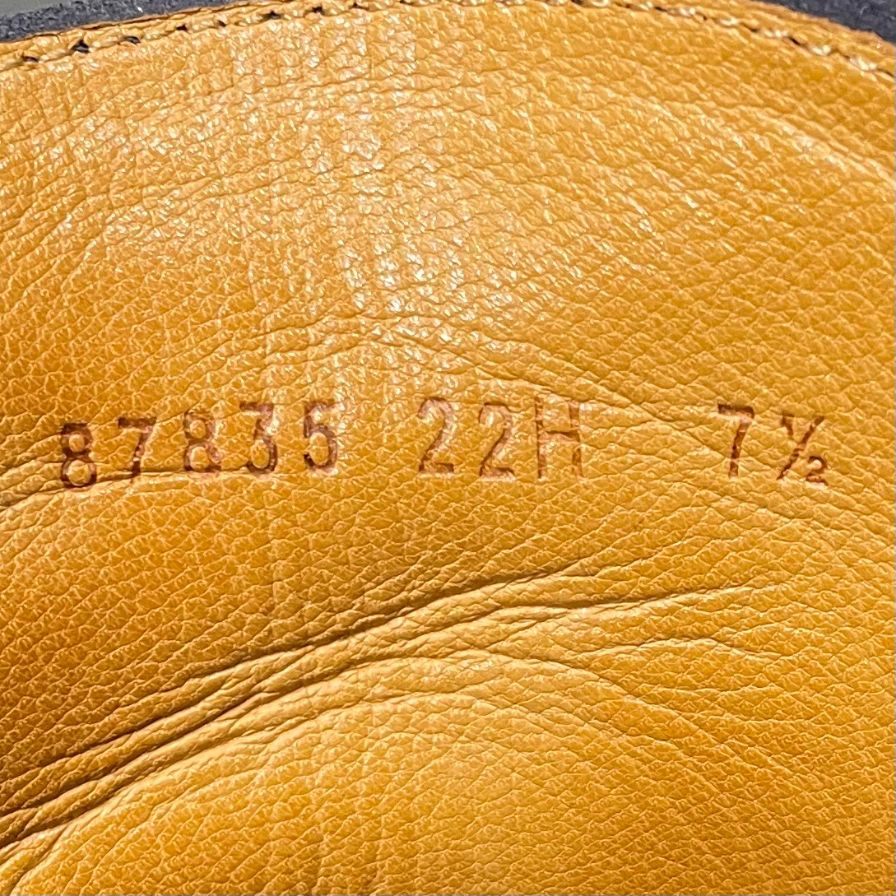 パラブーツ レースアップブーツ ベルジュラック スエード ネイビー サイズ7.5 メンズ Paraboot BERGERAC ブーツ 約25.5cm【LA】【中古】